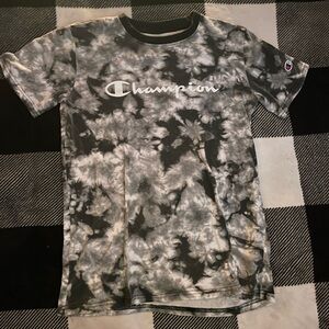 Champion Kids Black and Gray Tie-Dye T-Shirt